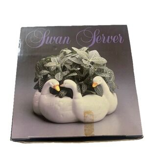 Swan Ceramic Candy Dish - The Grace Of Swans In An Elegant Serving‎ Dish